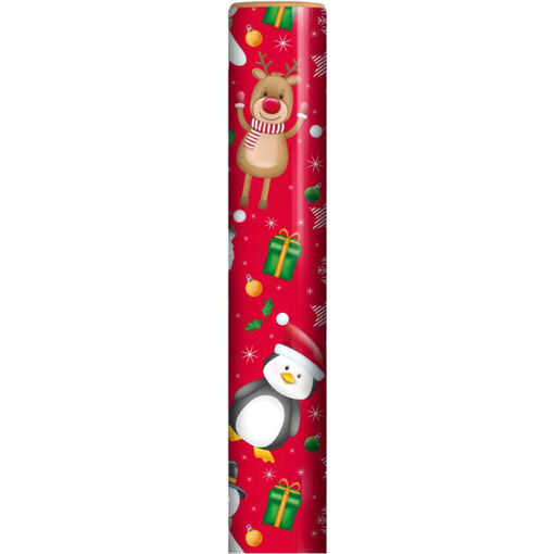 Picture of 7M CHRISTMAS REINDEER AND PENGUIN WRAPPING ROLL